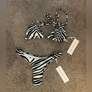 White Fox Zebra Swim Bikini